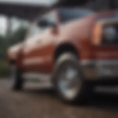 Side profile of a Dodge truck highlighting its robust features