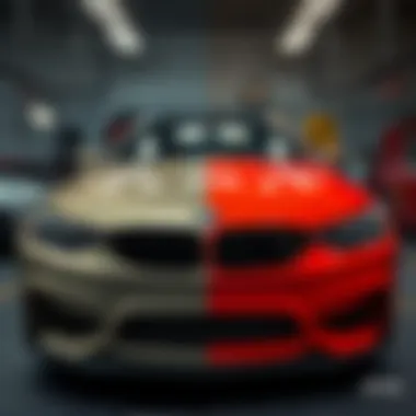 Transformation: Before and After Auto Paint Job Before and after images of a car transformation with fresh paint