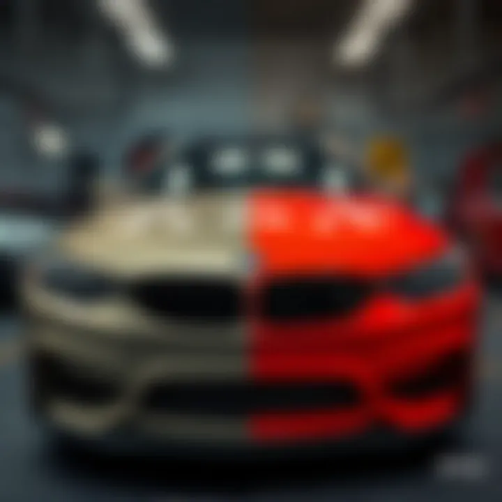 Transformation: Before and After Auto Paint Job Before and after images of a car transformation with fresh paint