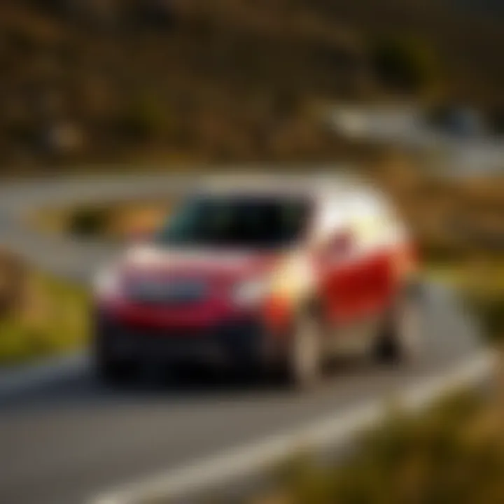 Performance of the 2008 Saturn Vue XR on the Road 2008 Saturn Vue XR on a scenic road demonstrating its performance