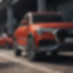 Sleek Audi SUV showcasing modern design elements