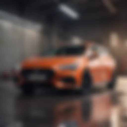 Stylish hatchback showcasing modern design elements