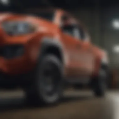Side profile of the 2017 Toyota Tacoma highlighting its length and proportions
