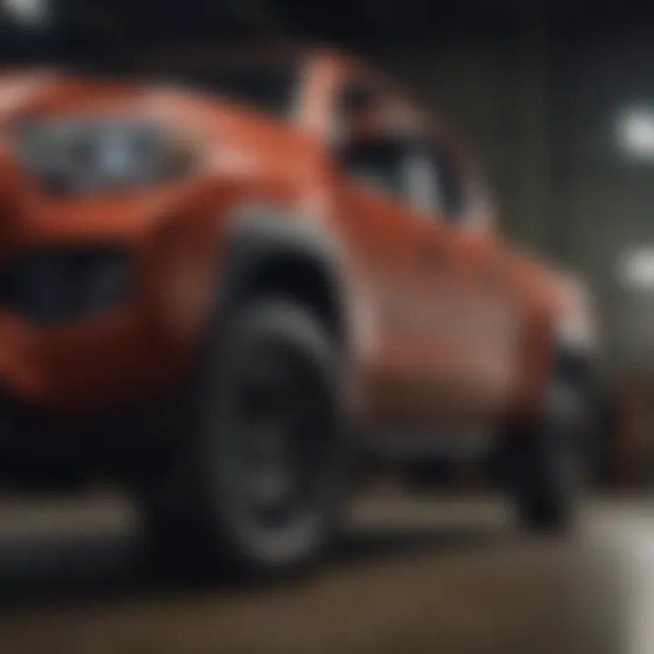 Side profile of the 2017 Toyota Tacoma highlighting its length and proportions