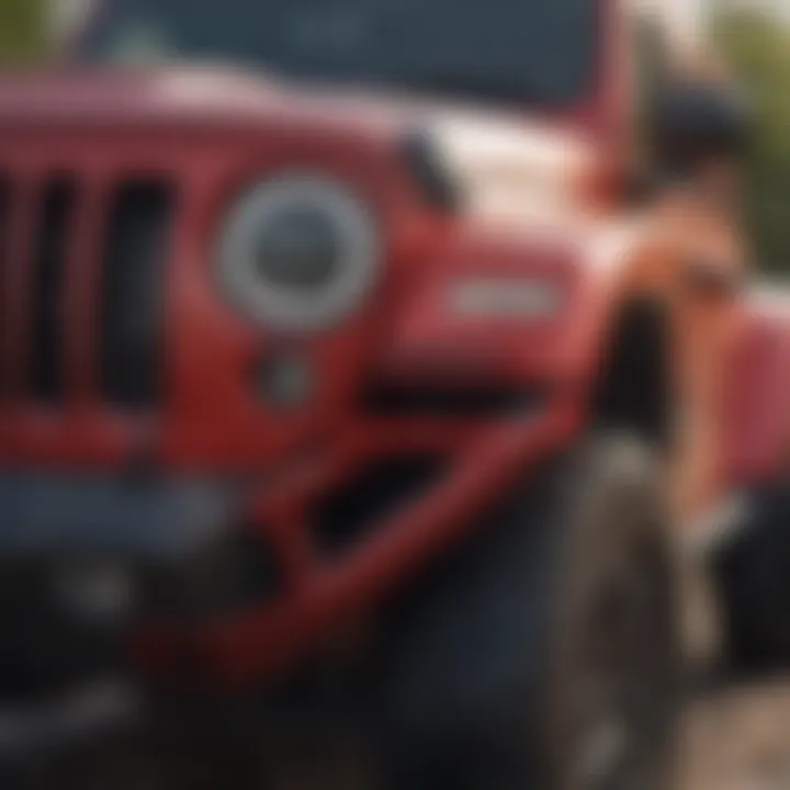 Close-up of Jeep Rubicon's advanced technology features