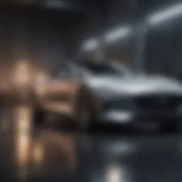 A sleek Genesis luxury vehicle showcasing its elegant design lines.