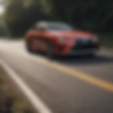 Lexus RC Sedan Driving Experience Dynamic driving experience of the Lexus RC Sedan on a winding road.