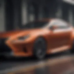 Sleek exterior design of the Lexus RC Sedan showcasing its aerodynamic lines.