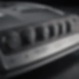 Close-up of the Mercedes EQS battery showcasing its design