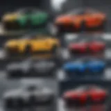 A stunning array of new car colors reflecting 2022 trends