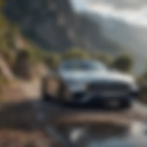 Luxury Mercedes car parked in a scenic location