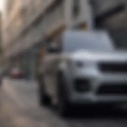 Front view of the 2022 Range Rover Sport showcasing its elegant design.