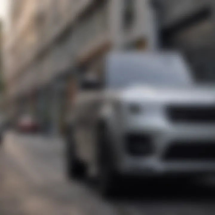 Front view of the 2022 Range Rover Sport showcasing its elegant design.