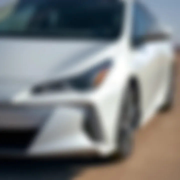 Sleek exterior design of the 2020 Toyota Prius Prime showcasing its aerodynamic shape