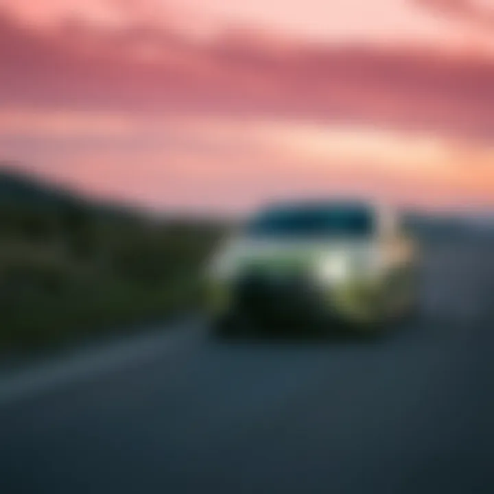 2020 Toyota Prius Prime driving on a scenic road representing its performance and efficiency