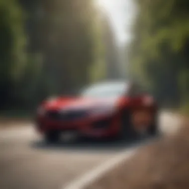 Dynamic Driving Experience of the Acura CLX Dynamic driving experience of the Acura CLX on a scenic road.