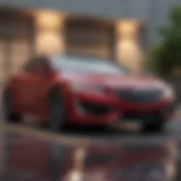 Sleek exterior of the Acura CLX showcasing its modern design.