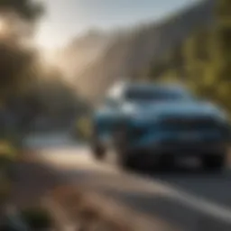 Stylish all-wheel drive hybrid SUV on a scenic road