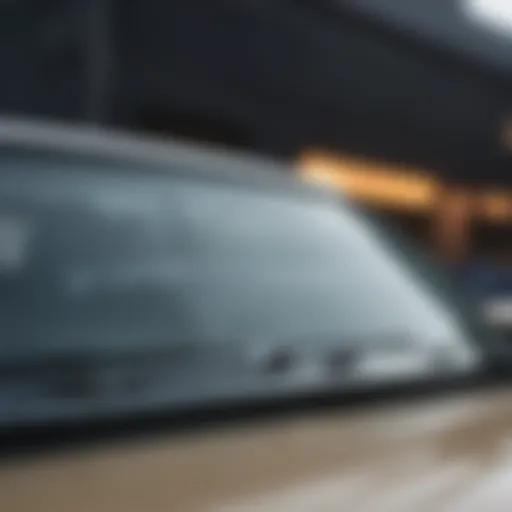 A close-up view of premium windshield wipers showcasing their design and durability