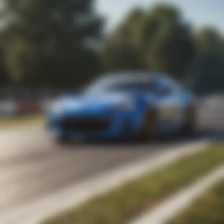 BRZ in action on a racing track