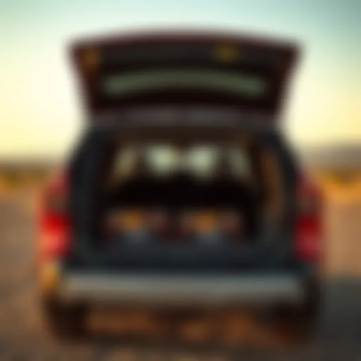 Comparative analysis of cargo capacities among SUVs.