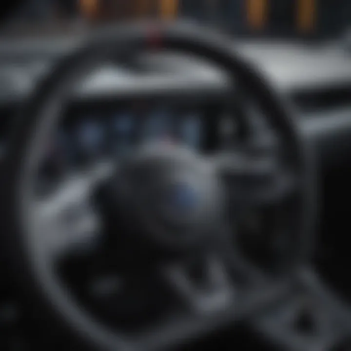 Detailed dashboard of a Ford GT showcasing advanced technology