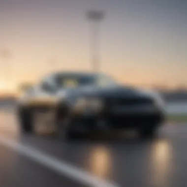 Dynamic shot of the Daytona SRT Hellcat in motion on a racetrack