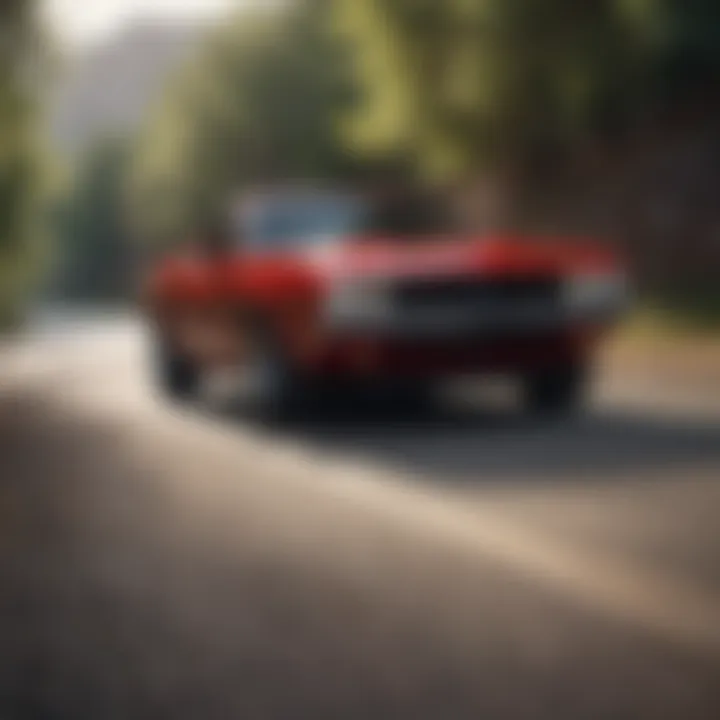 Dodge Challenger Diablo in motion on a winding road