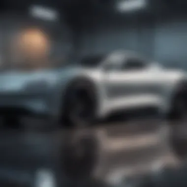 The Future of Electric Vehicles A sleek modern electric vehicle showcasing innovative design and technology.