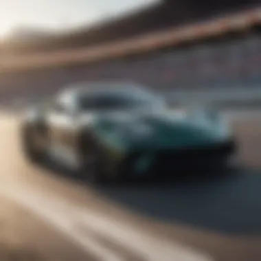 High-Performance Automotive Engineering An action shot of a high-performance car on a racetrack, demonstrating speed and agility.