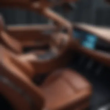 Interior view of Fisker Hybrid highlighting advanced technology