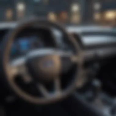 Interior Features of the Ford Adrenalin Close-up of the Ford Adrenalin's sleek dashboard and controls