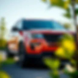 Sleek and modern Ford Explorer Eco exterior showcasing its eco-friendly design