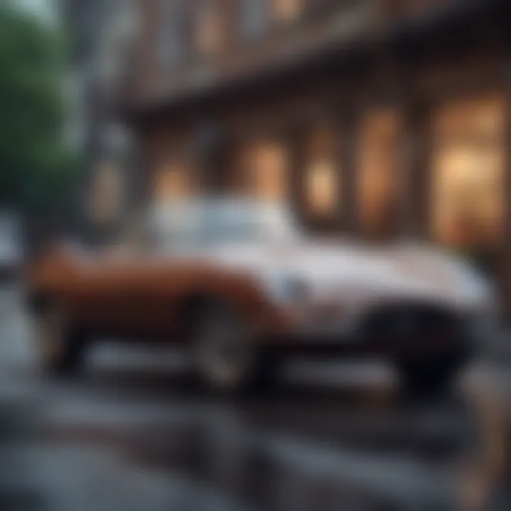 Classic Jaguar E-Type Roadster showcasing its sleek design