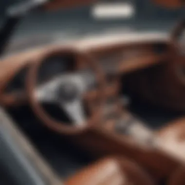 Interior view of the Jaguar E-Type Roadster highlighting craftsmanship