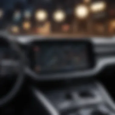 Advanced Car Dashboard Dashboard of a fuel-efficient car showcasing advanced technology