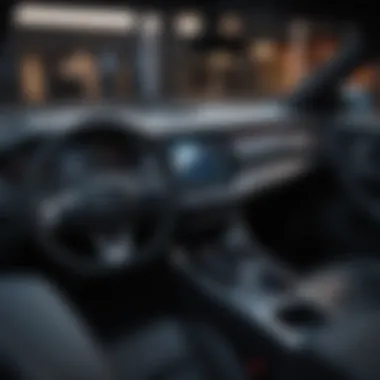 Interior of Nissan EV SUV showcasing advanced technology dashboard