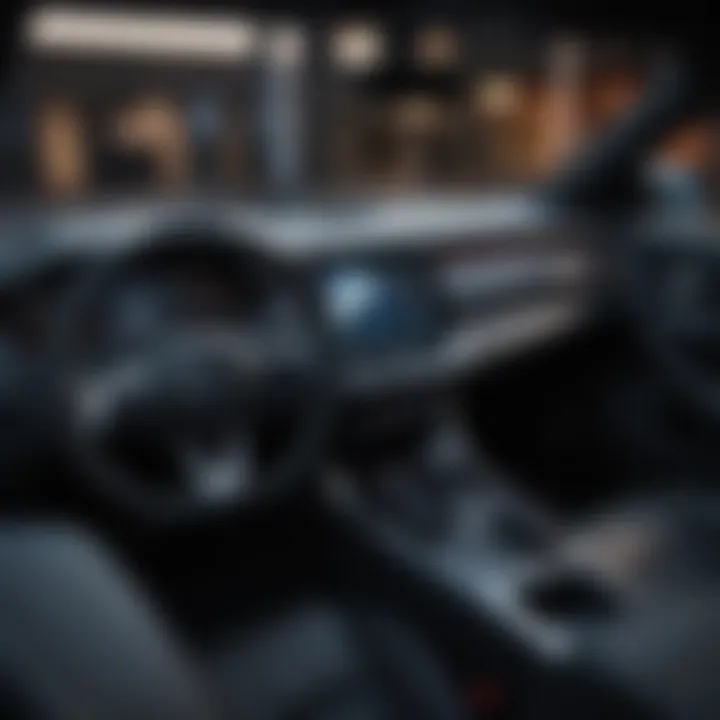 Interior of Nissan EV SUV showcasing advanced technology dashboard