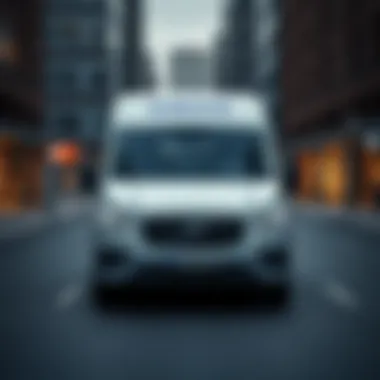 Volvo electric van in urban setting demonstrating practical applications