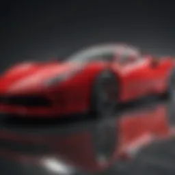 Sleek silhouette of the Ferrari Purosangue showcasing its aerodynamic design.