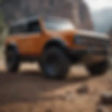 Different customization options available for the Ford Bronco, showcasing its versatility.