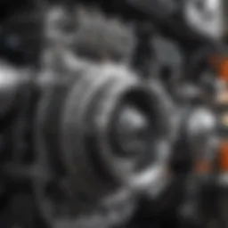 Close-up view of Ford Maverick engine components showcasing advanced engineering.