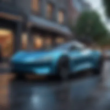 Futuristic Electric Car Aesthetics Modern electric car showcasing innovative design