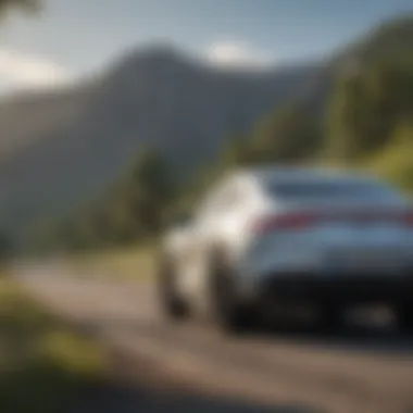 Sleek hybrid vehicle in a natural landscape