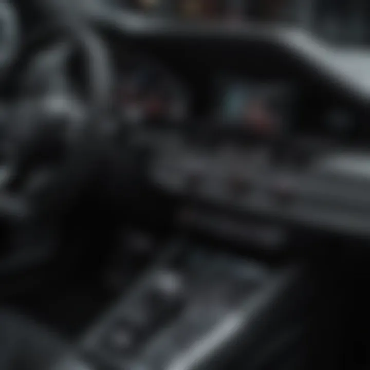 Interior of the Audi RS highlighting advanced technological interfaces