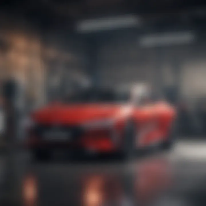 A futuristic concept of advanced plug-in hybrid battery technology in automotive applications.