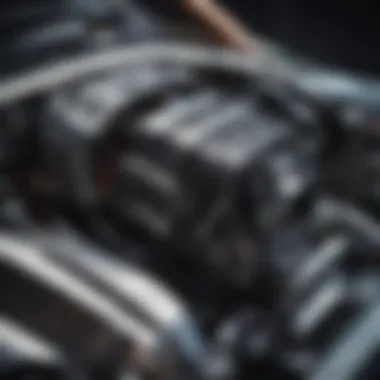 A close-up of a high-performance engine showcasing advanced technology