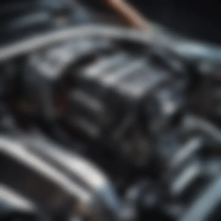 A close-up of a high-performance engine showcasing advanced technology