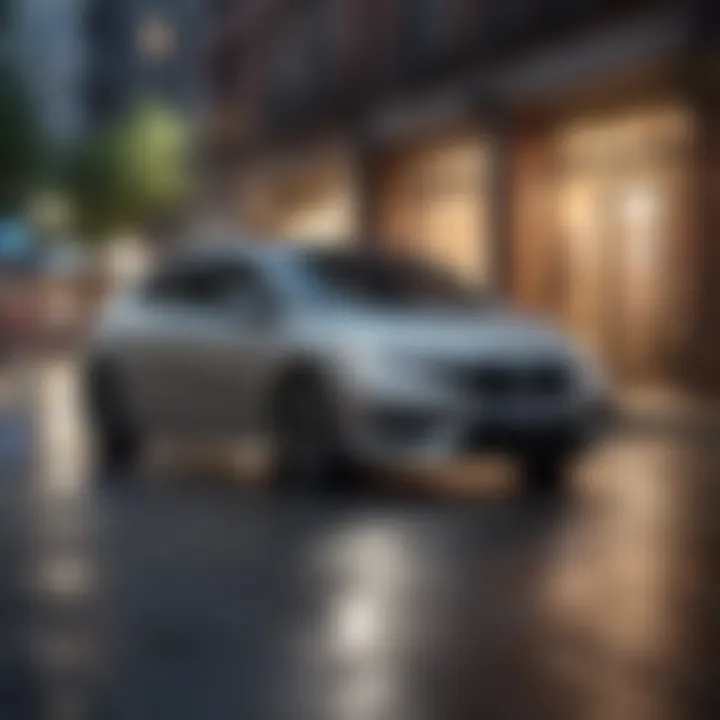 Honda electric hatchback parked in an urban environment highlighting its market appeal