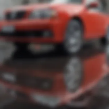 Clean transmission fluid against a contrasting surface showcasing its color